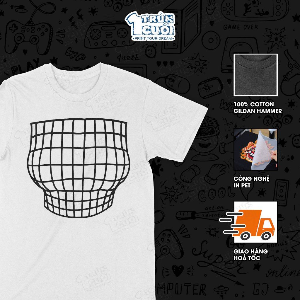  Áo thun 3D Buff Ngực, Trùm Cuối Meme, Cotton 100% Unisex 2 màu nam nữ 0445 