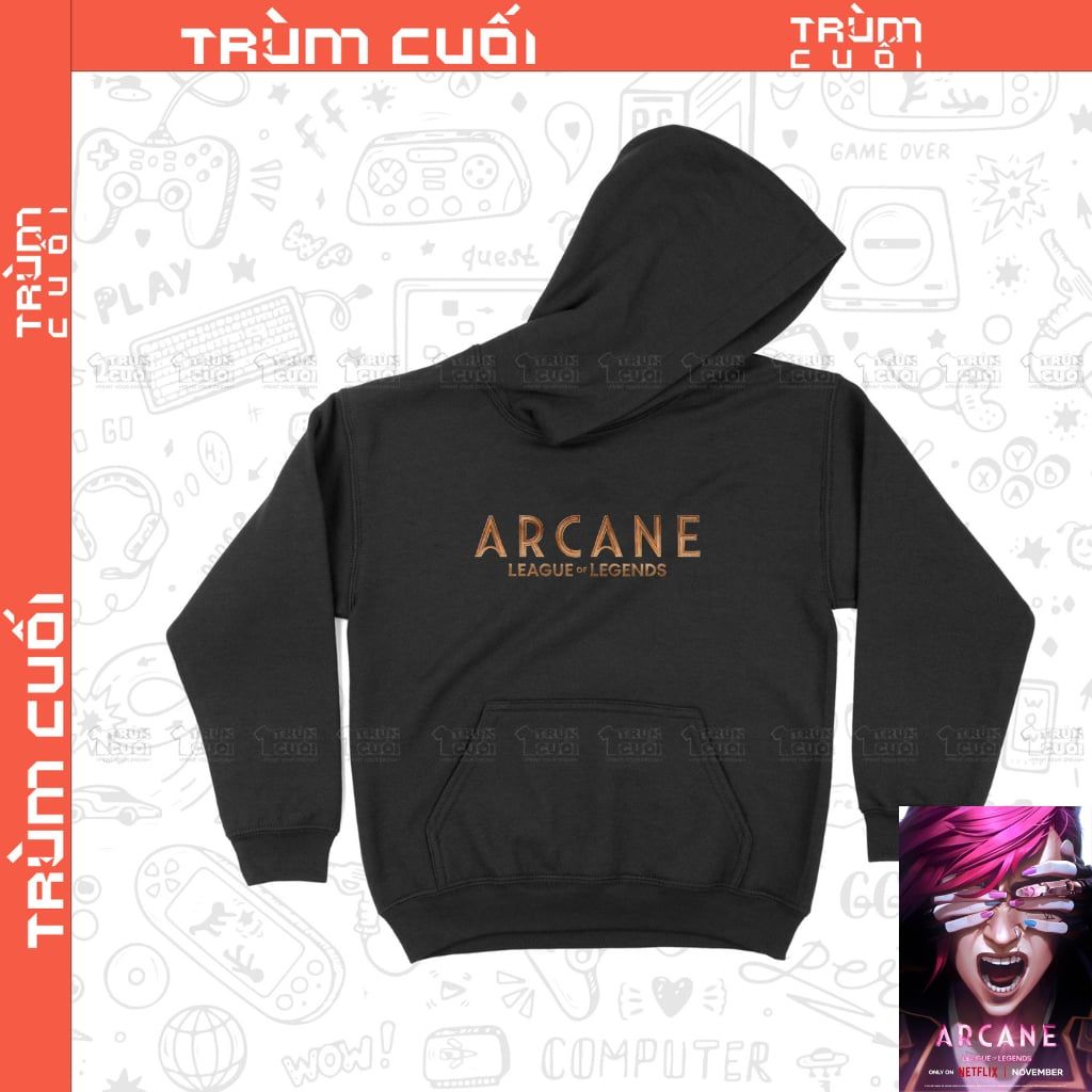  Áo hoodie Vii - Arcanee, Trùm Cuối Game Liên Minh, Unisex Nỉ Bông 100% 2 màu nam nữ 0470 