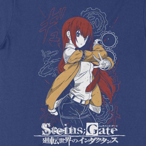  Áo thun Steins;Gate Kurisu Makise, Trùm Cuối Anime Game, Unisex Cotton 100% 2 màu nam nữ 0328 
