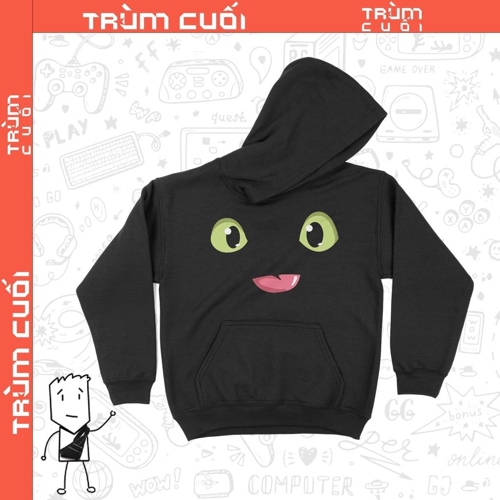  Áo Hoodie Toothless - Bí Kíp Luyện Rồng, Trùm Cuối Cine, Nỉ Bông 100% 2 màu nam nữ 0185 