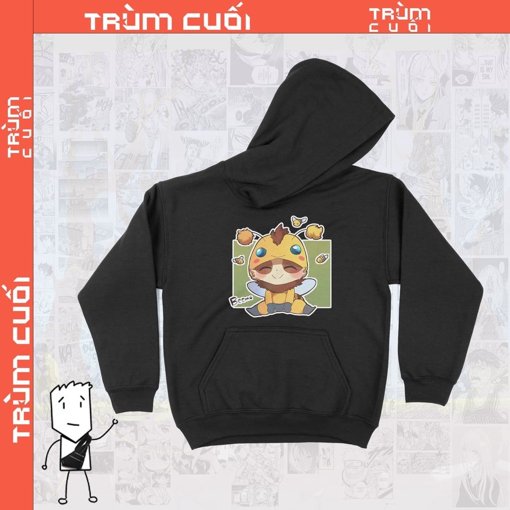  Áo hoodie Teemo Beemo Unisex Trùm Cuối Game, Nỉ Bông 100% 2 màu nam nữ 0097 