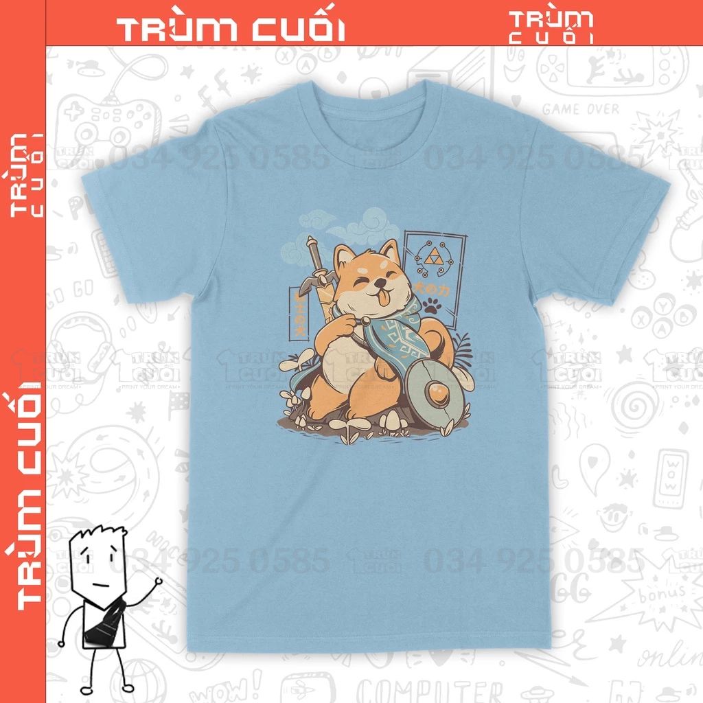  Áo thun Legend of Shiba, Trùm Cuối Game, Unisex Cotton 100% 2 màu nam nữ 0213 