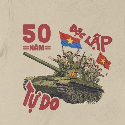  Áo thun 50 Năm Độc Lập, Trùm Cuối Việt Nam, Unisex Cotton 100% 4 màu nam nữ 0304 