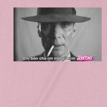  Áo thun Mua Vé Barbie x Oppenheimer, Trùm Cuối Movie Meme, Unisex Cotton 100% 2 màu nam nữ 0291 