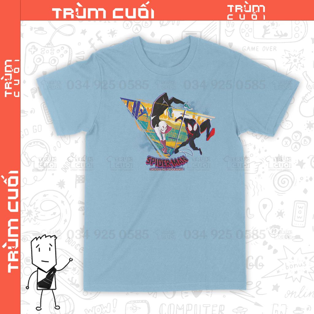  Áo thun Miles & Gwen - Across The Spider-Verse, Trùm Cuối Marvel Cine, Unisex Cotton 6 màu 0283 