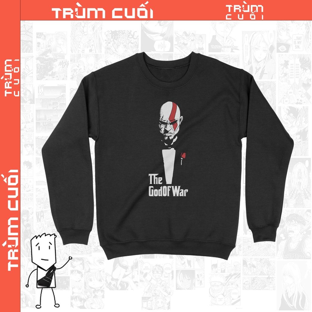  Áo Sweater God of War, Trùm Cuối Thần Thoại Game, Unisex Nỉ Bông 100% 2 màu nam nữ 0083 