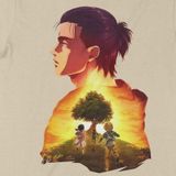  Áo thun Eren - Khát Vọng Tự Do - Attack on Titan, Trùm Cuối Anime, Unisex Cotton 100% 2 màu nam nữ 0360 