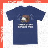 Áo thun Frienne Kuraiyo Kowaiyo - Pháp Sư Tiễn Táng, Trùm Cuối Animie, Unisex Cotton 100% 2 màu nam nữ 0407 