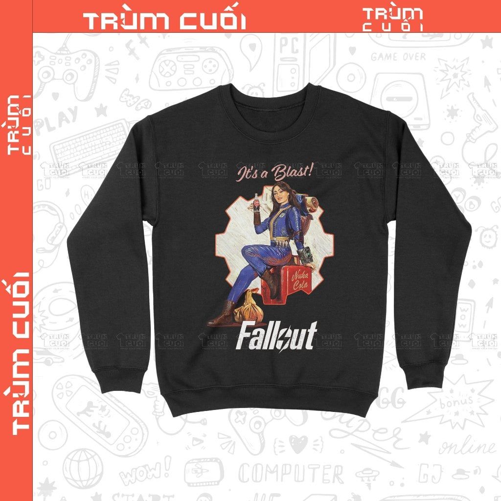  Áo Sweater Fallout - Lucy, Trùm Cuối Game Cine, Nỉ Bông 100% Unisex nam nữ 0427 