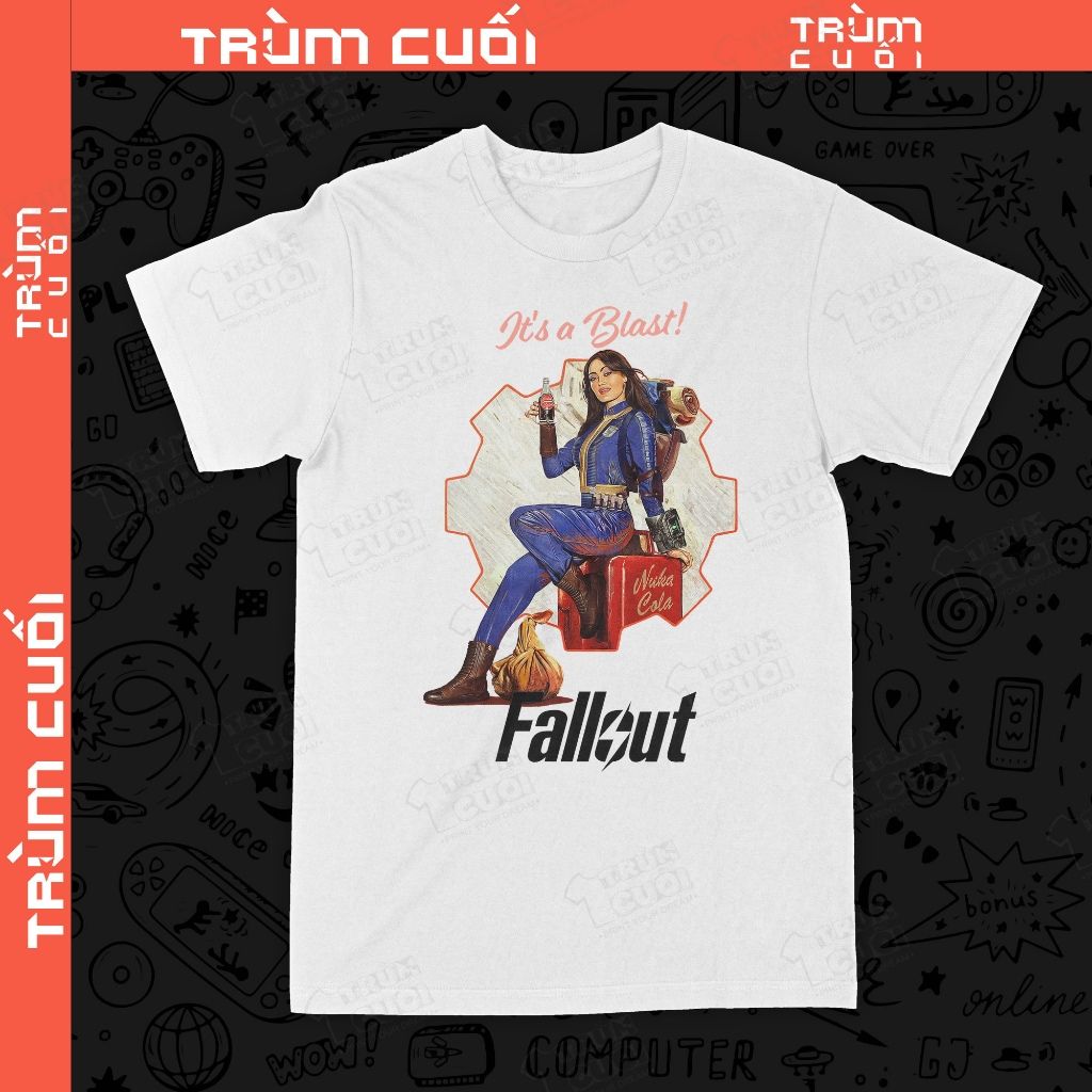  Áo thun Fallout - Lucy, Trùm Cuối Game Cine, Unisex Cotton 100% 2 màu nam nữ 0427 