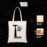  Túi Tote Cine, Trùm Cuối 2025, 100% vải Canvas 35x40 cm - Unisex Nam Nữ 2 màu đen trắng 