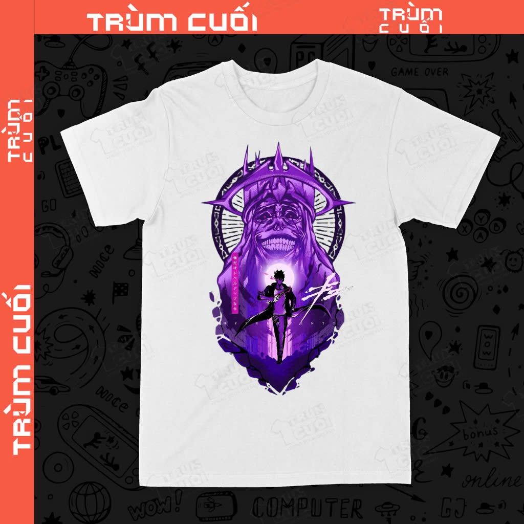  Áo thun Solo Leveling Trùm Cuối Manga Anime, Cotton 100% Unisex 2 màu nam nữ 0461 