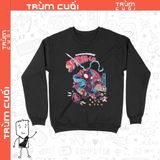  Áo sweater Spider Cat - Mèo Morales, Trùm Cuối Marvel Cine, Unisex Nỉ Bông 100% 2 màu nam nữ 0225 
