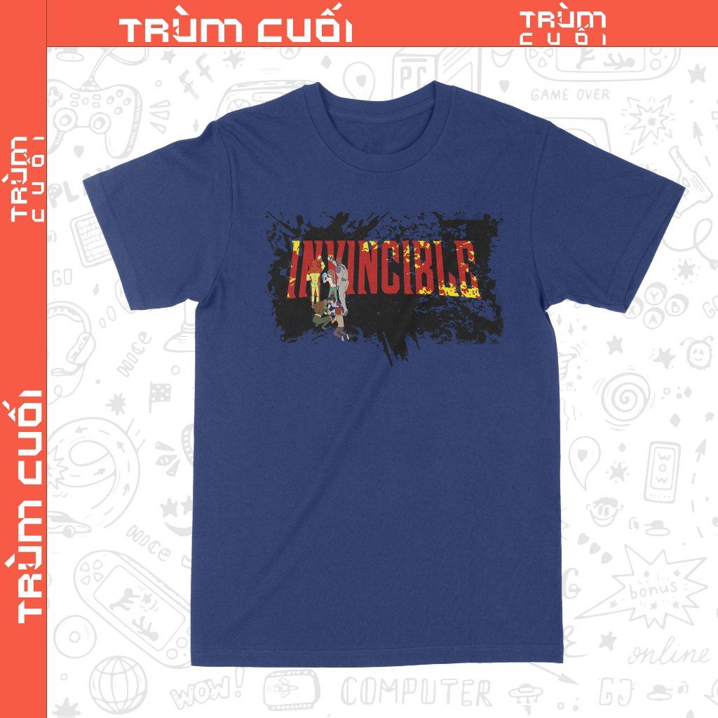  Áo thun Invincible ft. Guardians of the Globe, Trùm Cuối Cine, Cotton 100% 2 màu nam nữ 0371 