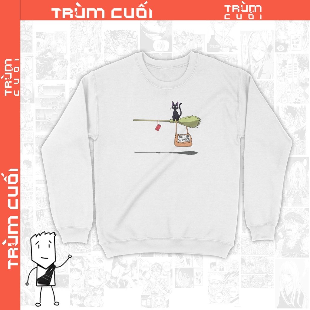  Áo Sweater Kiki's Delivery Service Unisex Trùm Cuối Cine, Nỉ Bông 100% 2 màu nam nữ 0067 