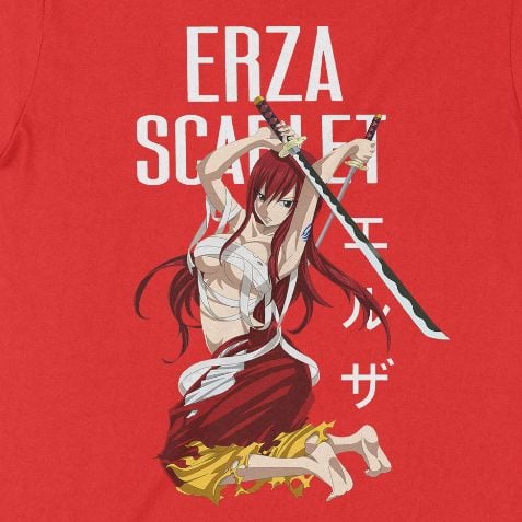  Áo thun Erza Scarlet - Fairy Tails, Trùm Cuối Anime, Unisex Cotton 100% 6 màu nam nữ 0340 
