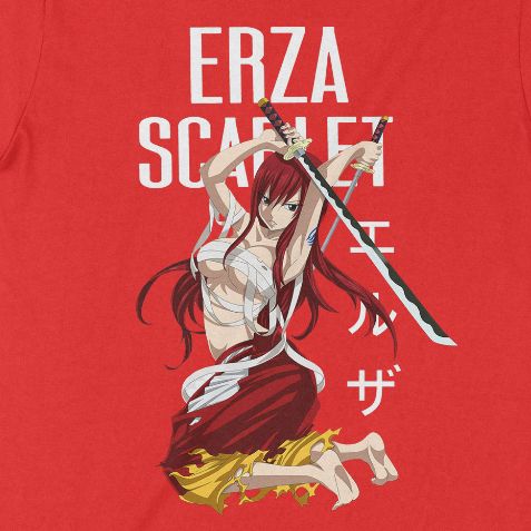  Áo thun Erza Scarlet - Fairy Tails, Trùm Cuối Anime, Unisex Cotton 100% 6 màu nam nữ 0340 