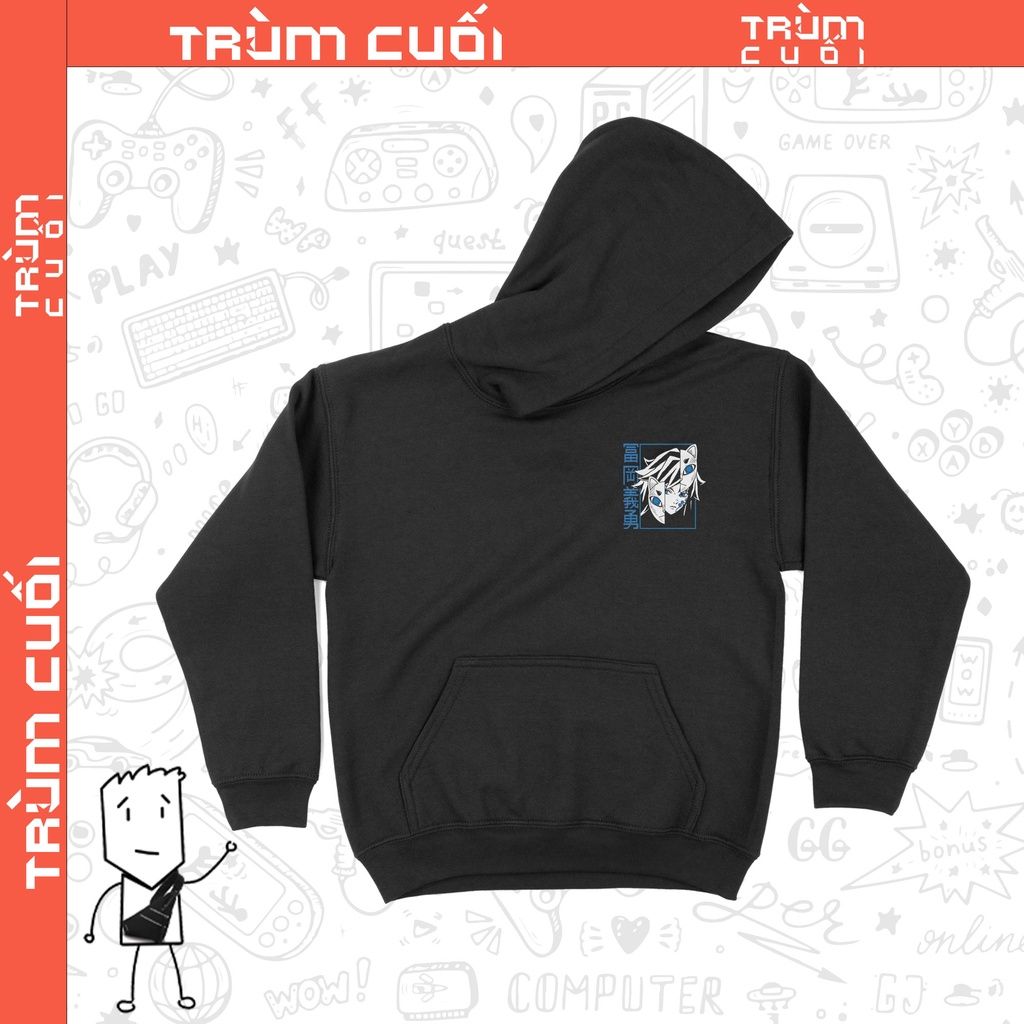  Áo Hoodie Giyu Tomioka - Thanh Gươm Diệt Quỷ, Trùm Cuối Anime, Nỉ Bông 100% 2 màu nam nữ 0228 