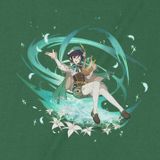  Áo thun Venti - Ước Nguyện , Trùm Cuối Game Genshin, Unisex Cotton 100% 2 màu nam nữ 0247 