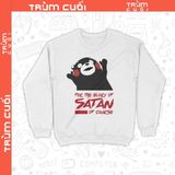  Áo Sweater Gấu Kumamon Satan, Trùm Cuối Meme Animal, Nỉ Bông 100% Unisex nam nữ 0421 