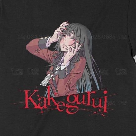  Áo thun Kakegurui: Jabami Yumeko Unisex Trùm Cuối Manga Anime, Cotton 100% 2 màu nam nữ 0023 