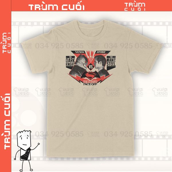  Áo thun Batman V Superman Unisex Trùm Cuối Cine DC, Cotton 100% 2 màu nam nữ 0053 