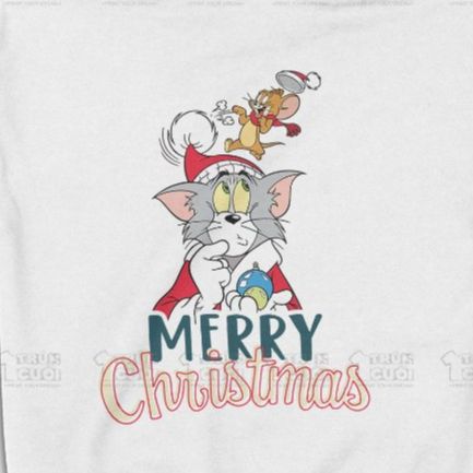  Áo Hoodie Giáng Sinh của Tâm và Gia Huy, Trùm Cuối Cartoon Christmas Festival, Nỉ Bông 100% Unisex nam nữ 0377 
