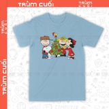  Áo thun Xmas Snoopy và Những người bạn, Trùm Cuối Christmas Festival, Unisex Cotton 100% 2 màu nam nữ 0382 