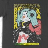  Áo thun Rebecca - Cyberpunk Edgerunner, Trùm Cuối Game Anime, Unisex Cotton 100% 2 màu nam nữ 0357 