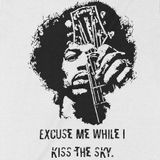  Áo thun Jimi Hendrix - Kiss The Sky, Trùm Cuối Thần Tượng Âm Nhạc, Cotton 100% 2 màu nam nữ 0317 