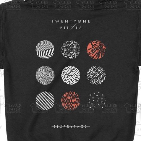  Áo Hoodie Twenty One Pilots, Trùm Cuối Thần tượng âm nhạc, Nỉ Bông 100% Unisex nam nữ 0387 