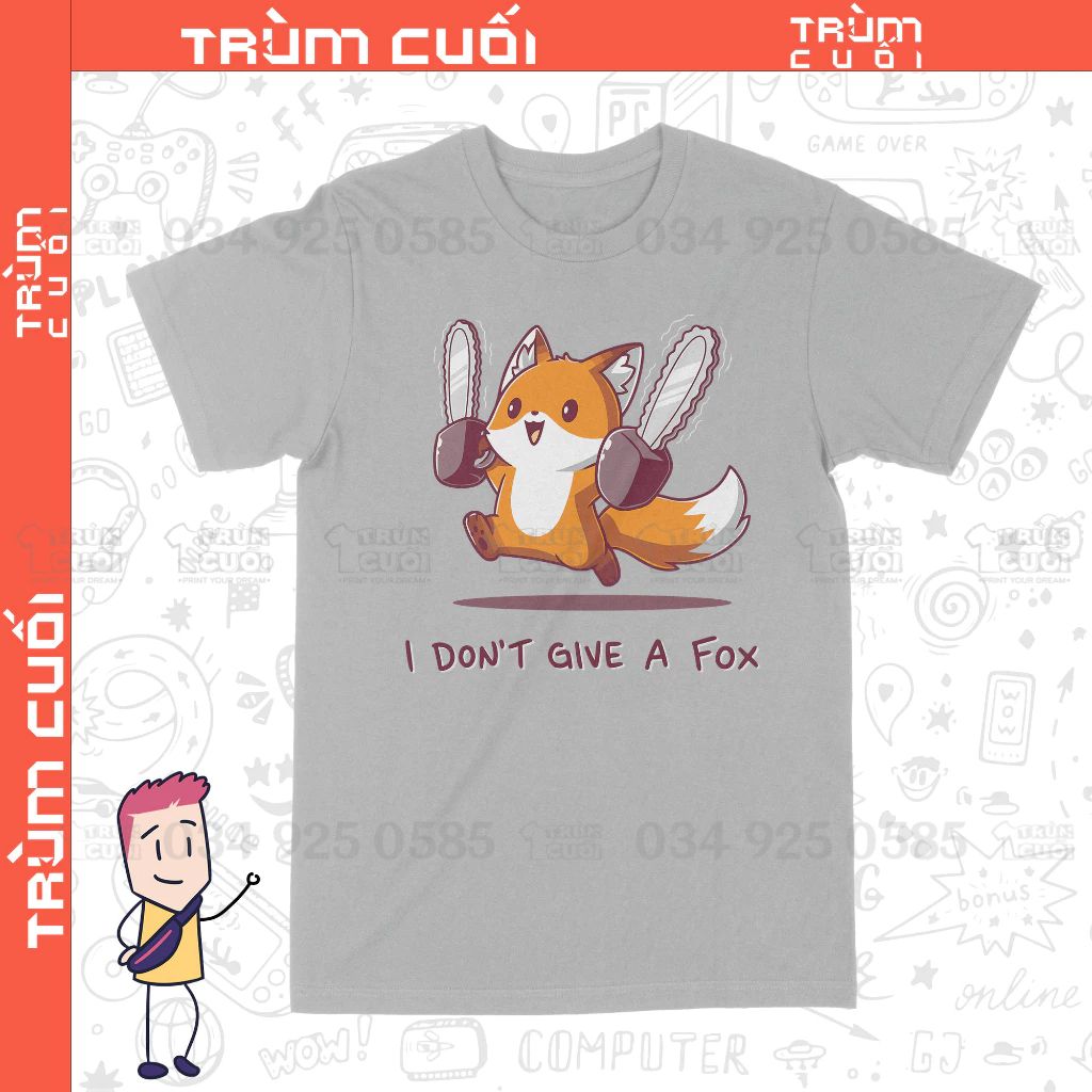  Áo thun Cáo Mặc Kệ, Trùm Cuối Casual Meme, Unisex Cotton 100% 2 màu nam nữ 0304 