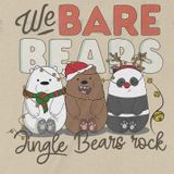  Áo thun Xmas We Bare Bears, Trùm Cuối Cartoon Christmas Festival, Unisex Cotton 100% 2 màu nam nữ 0383 