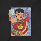  Áo sweater cậu Pảnh ôm Rắn Tía, Trùm Cuối x Đăng Hoả Chi Thần - Tết 2025, Nỉ Bông 100% Unisex nam nữ 