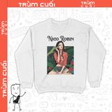  Áo Sweater Robin Nico - One Piece, Trùm Cuối Anime Cine, Unisex Nỉ Bông 100% 2 màu nam nữ 0168 