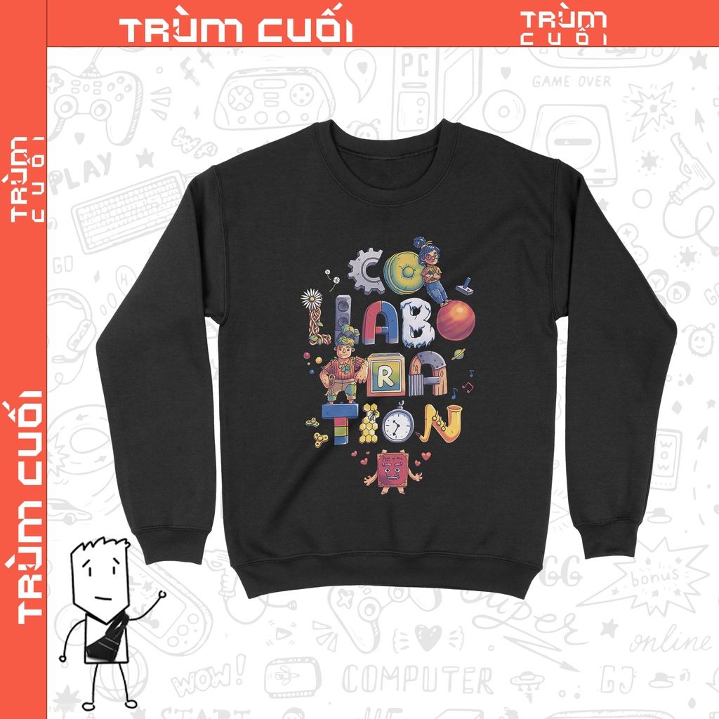  Áo Sweater It Takes Two, Trùm Cuối Game, Unisex Nỉ Bông 100% 2 màu nam nữ 0232 