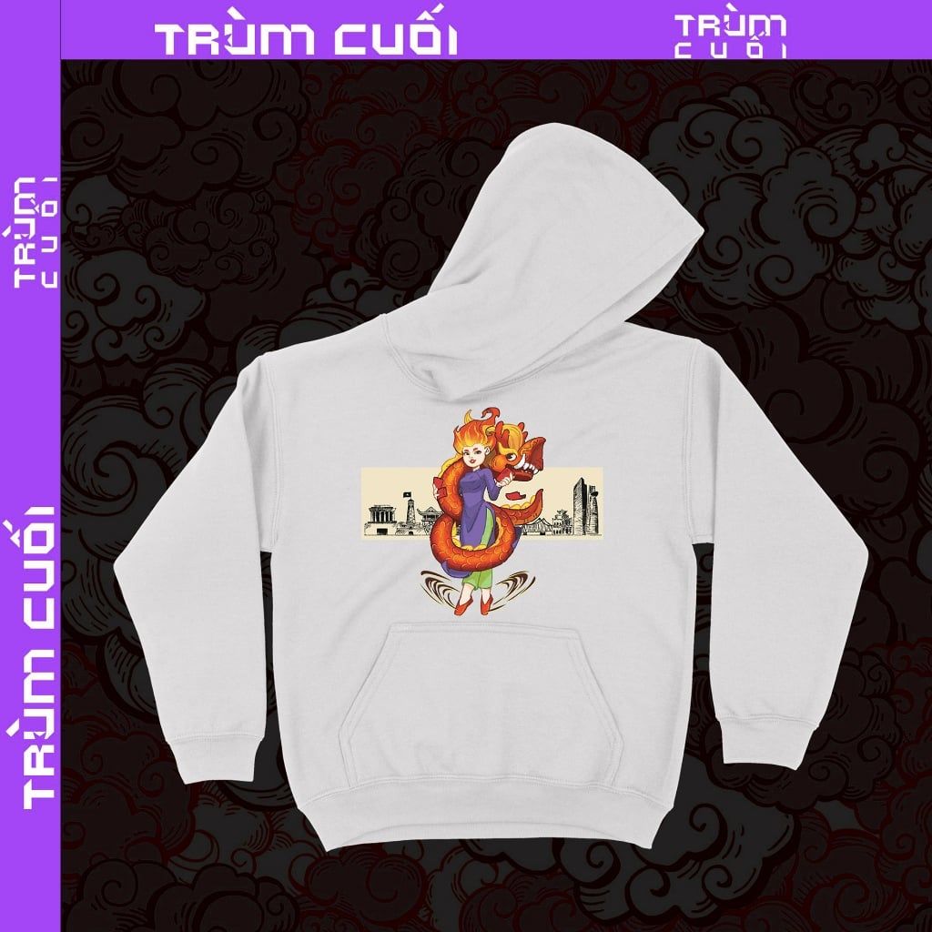  Áo hoodie Long Nữ Tân Thời, Trùm Cuối Đăng Hỏa Chi Thần 2024, Nỉ bông 100% 2 màu nam nữ 0406 