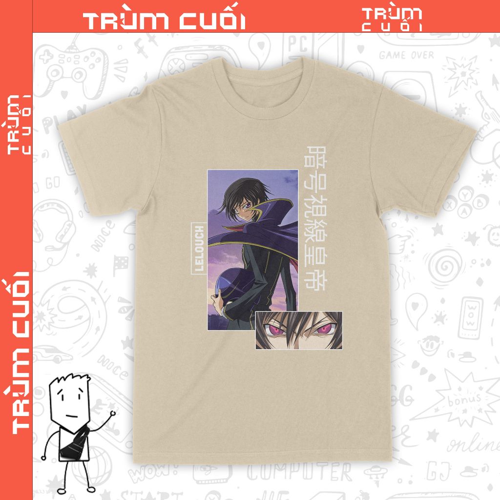  Áo thun Lelouch - Code Geasss, Trùm Cuối Anime, Unisex Cotton 100% 6 màu nam nữ 0333 