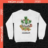  Áo Sweater 2 mặt Minecraft - Boom, Trùm Cuối Game, Nỉ Bông 100% Unisex nam nữ 0434 