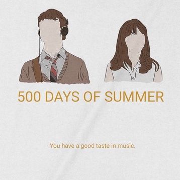  Áo thun 500 Days of Summer Trùm Cuối Cine, Cotton 100% 2 màu nam nữ 0090 