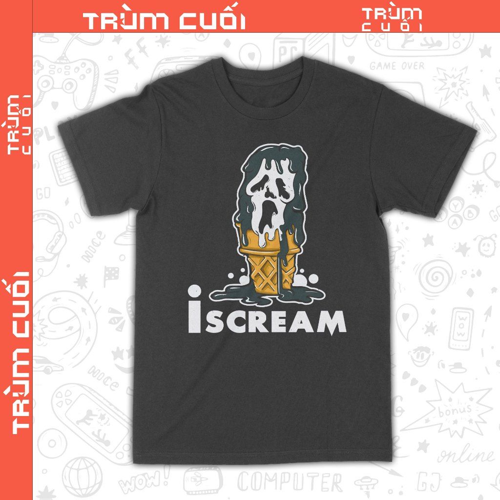  Áo thun IScream, Trùm Cuối Halloween Horror Fes, Unisex Cotton 100% 2 màu nam nữ 0356 