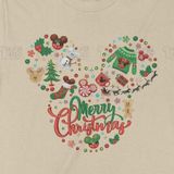  Áo thun Chuột Mickey Xmas, Trùm Cuối Cartoon Christmas Festival, Unisex Cotton 100% 2 màu nam nữ 0380 