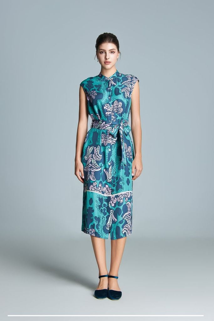 The Garden of Youth - Rosalyne Dress / green - light pink