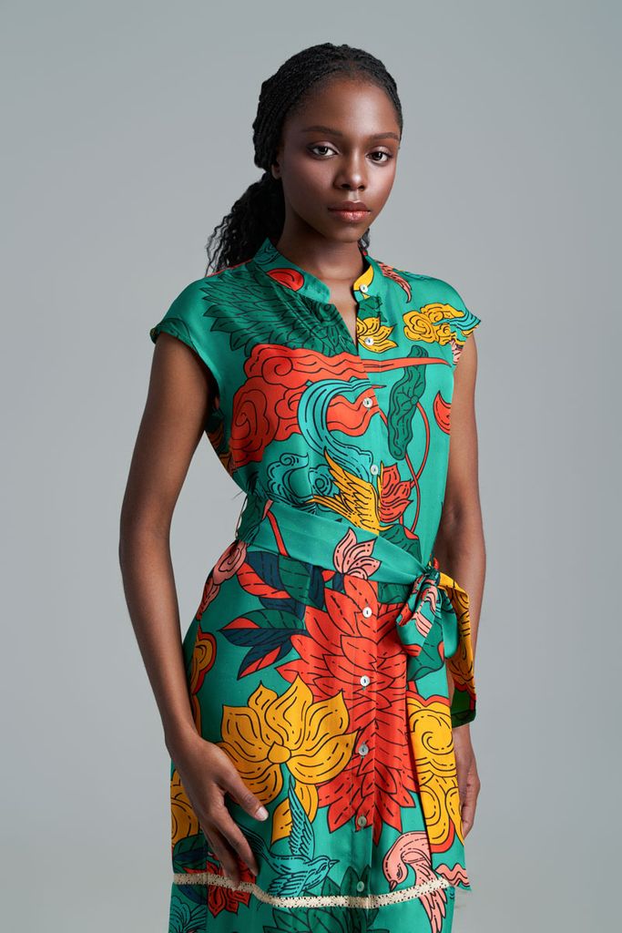 Váy Rosalyne Hạnh Phúc / Màu Đỏ - Xanh - Vàng