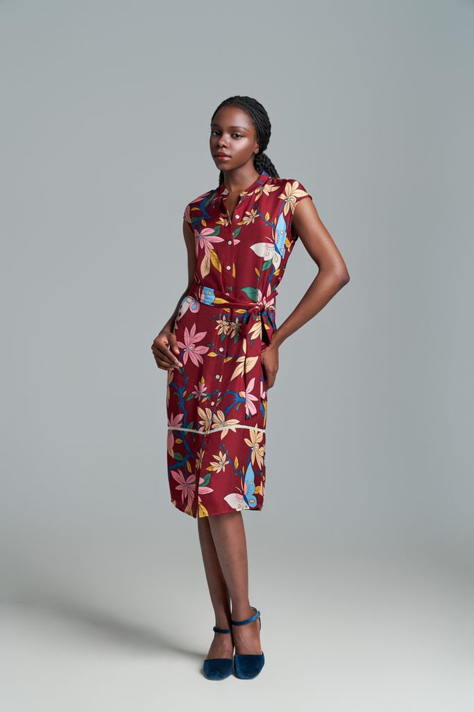 Váy Rosalyne Hồ Điệp / Màu Mận Đỏ