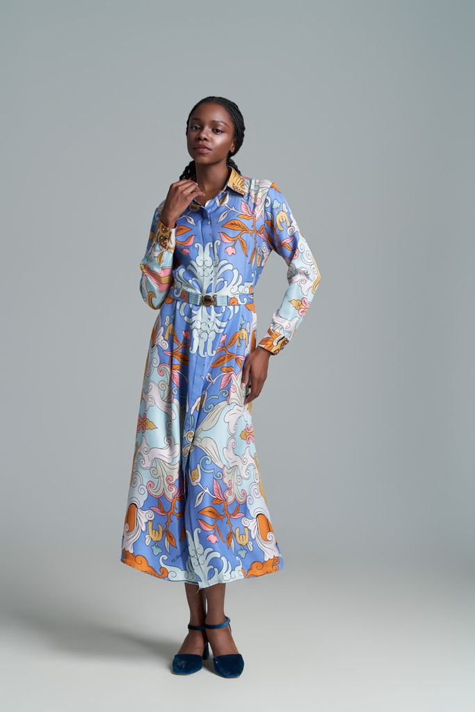 Váy Amber Phật Thủ / Màu Xanh Pastel