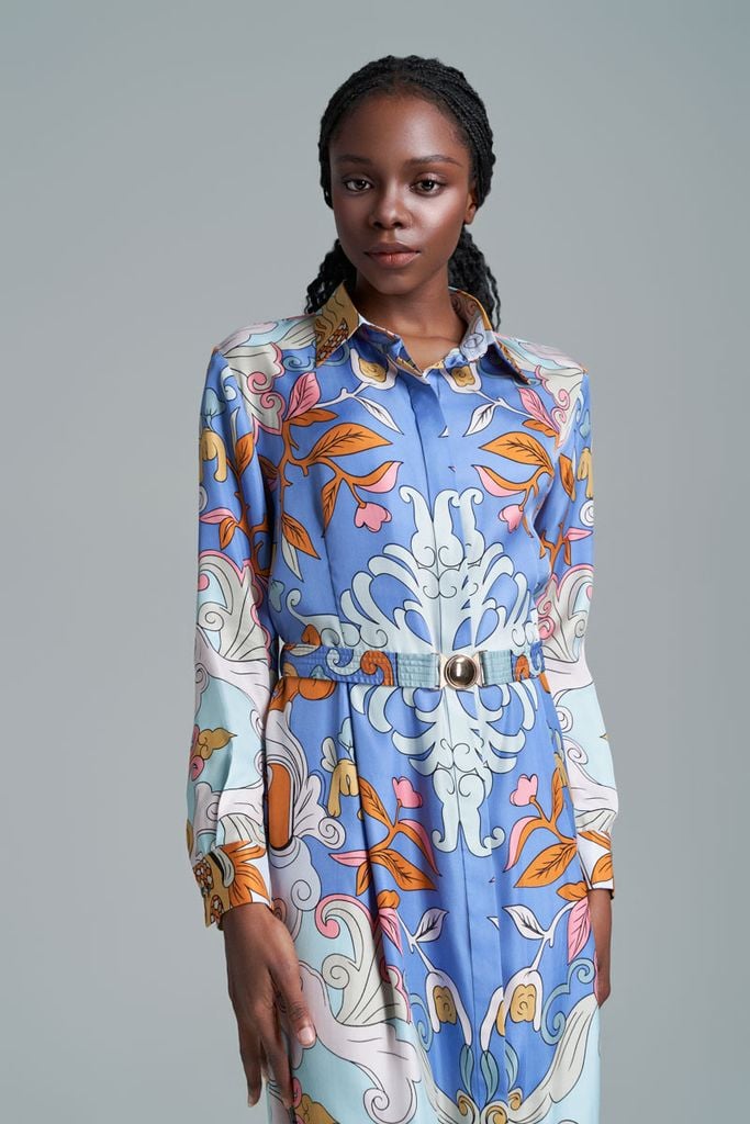 Váy Amber Phật Thủ / Màu Xanh Pastel