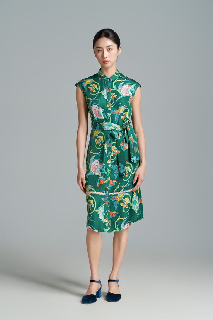Váy Rosalyne Phượng Điểu / Màu Xanh Lá