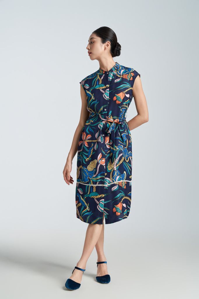 Váy Rosalyne Liên Hoa Vũ / Màu Xanh Navy