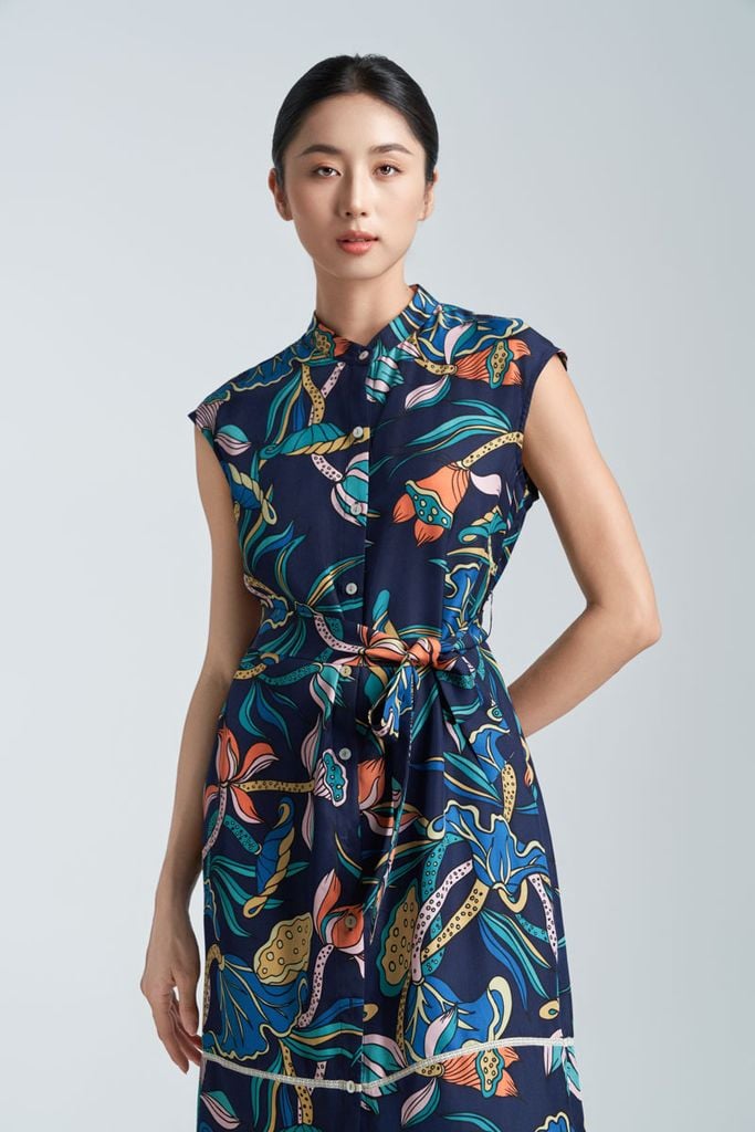 Váy Rosalyne Liên Hoa Vũ / Màu Xanh Navy